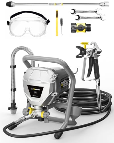 InoKraft MaXpray M1 Airless Paint Sprayer, 3000 PSI 550W Corded Electric, Thinning-Free for Latex & Stain, DIY Home Interior Exterior Walls Fences Decks, Includes Spray Gun Kit & 12" Tip Extension
