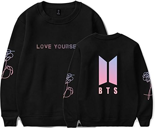 XBeshine BTS Love Yourself Capless Women Hoodies Bangtan Hip Hop Sweatshirt (L, C)