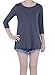 Favelem Women's 3/4 Sleeve Comfy Loose Fit Side Slit Short Tunic Top T Shirts