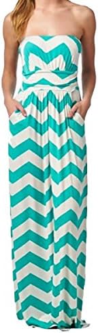 Poppy Smooches Strapless Empire Waist Maxi Dress with Pockets and Ruched Bodice