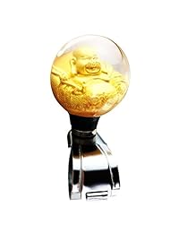 abfer Buda dorado con forma de potencia volante Spinner perilla Spinning Perilla bola redonda para coche resina Doblando ayudante, Dorado