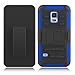 zenic Galaxy S5 Case, (TM) Hybrid Dual Layer Armor Defender Full-Body Protective Case Cover with Kickstand & Belt Clip Holster Combo for Samsung Galaxy S5 i9600 Case (Dark Blue)