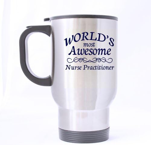 Show off your favorite designs World's Most Awesome Lawyer/Nurse Practitioner (Your name,picture,message or text!)on the 14oz Silver Stainless Steel Mug