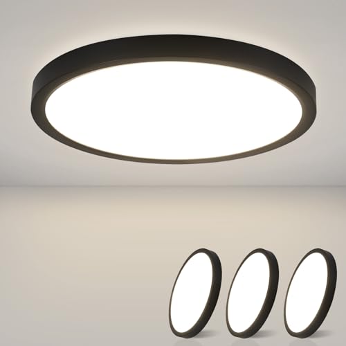 ZMH Deckenlampe LED Deckenleuchte Flach - 3ER Badezimmerlampe 18W Neutralweiß Ø23cm Badezimmer Deckenbeleuchtung Schlafzimmerlampe IP44 Wasserdicht Ba
