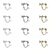 NBEADS 100 Pcs Screw Adjustment Brass Screw Clip Earring Converters, Random Mixed Color Clip-on Earring Findings Components Screw Back Ear Wire with Open Loop for Non-Pierced Earring Jewelry Making