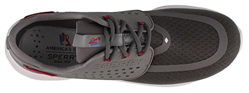 Sperry Mens Seas Americas Cup Boat Shoes Grey Red Desertcart