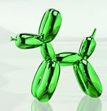 Balloon Dog Figurine Statue Home Decor - Green Metallic Finished - Medium Size