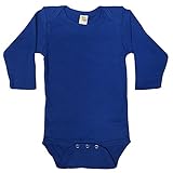 The Laughing Giraffe Blank Cotton Long Sleeve Baby Boy Bodysuit Onesie