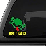 Hitchhiker's Guide To The Galaxy - Don't Panic Face - Vinyl Decal Sticker