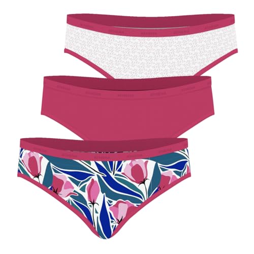 Athena Ecopack, Set di 3 Slips,Lingerie da Donna, Corallo, S