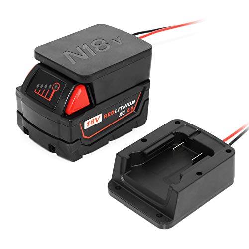 POWHAZY 18V Power Wheels Adapter for Milwaukee M18 Battery 18 Volt
