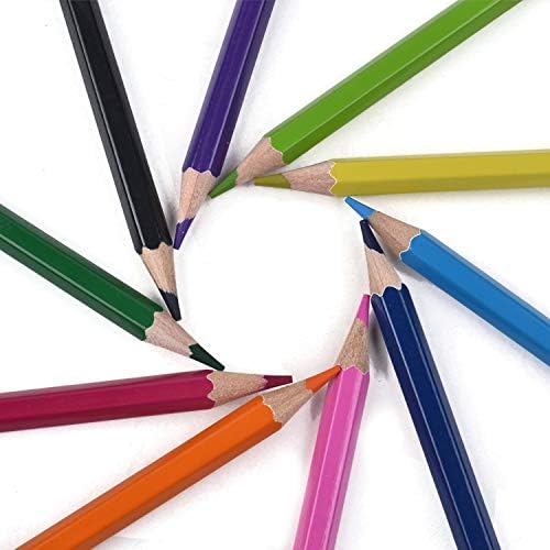 Set of high-quality colored pencils in a variety of vibrant shades.