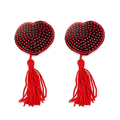Reusable Rhinestone Silicone Pasties Bra Sexy Breast Petals with Tassel