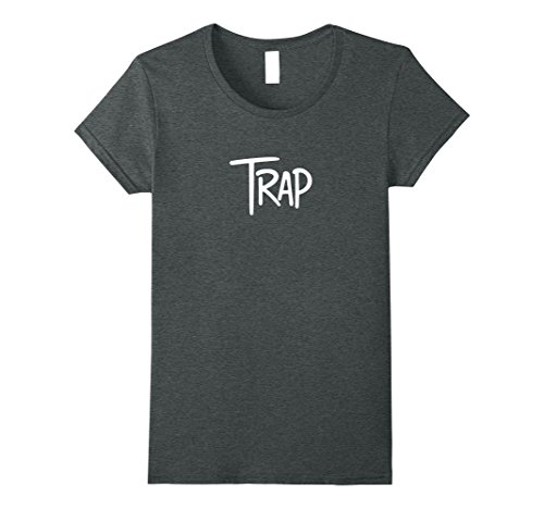 Womens TRAP SHIRT - TRAPPIN HARD Hip Hop Trap Lord / King / Queen XL Dark Heather