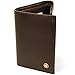 Alpine Swiss Men's Genuine Leather Trifold Wallet Dark Brown