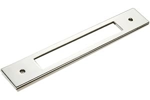 khtumeware | Cabinet Backplate | Polished Nickel | 5 Inch (128 mm) Center to Center | Backplates | 5 Pack | Cabinet Pull Back