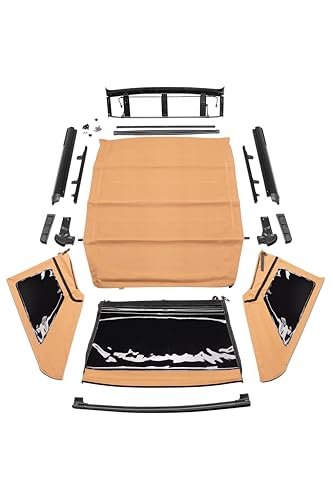 HAVOC OFFROAD Voyager Fastback Top for Ford Bronco | Tan, Two-Piece Top, Easily…