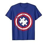 Autism Awareness T-shirt Captain Autism T-shirt - Male XL - Royal Blue