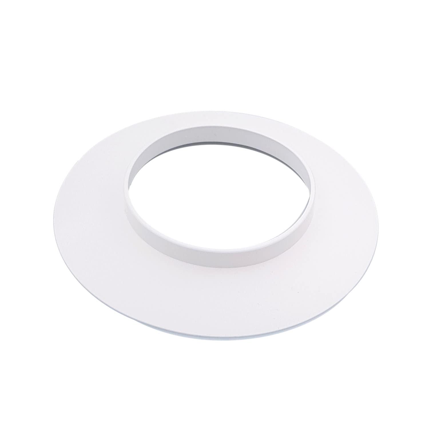 TYGERIX White Cover 100 mm | Reinforced PE Rosette for Boiler Pipe Cover Stoves and Systems | Heat Resistant | Certified Product