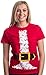 Ann Arbor T-shirt Co. Santa Claus Costume | Jumbo Print Novelty Christmas Holiday Humor Ladies' T-Shirt-Ladies, 2XL Red
