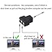 RJ45 Female 1 to 2 Port Female Socket Adapter Interface, Gedun RJ45 Network Splitter Adapter, Ethernet Cable 8P8C Extender PlugConnect Network Socket Adapter for Cat5, Cat5e, Cat6, Cat7 (Black)