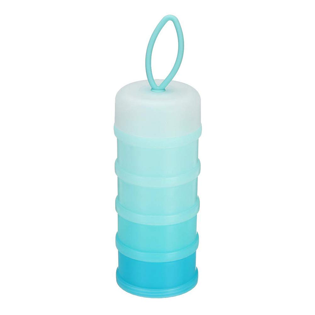 YISHEN 4-Layer Baby Milk Powder Formula Dispenser, BPA Free Milk Powder Dispenser & Snack Storage Container with Funnel & Carry Handle for Infant & Babies, Non-Spill