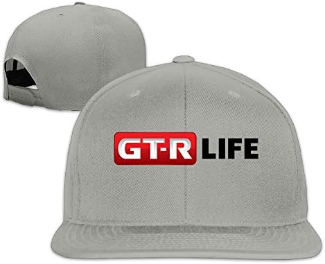 KIPoint Unisex Adult GT R Life Adjustable Snapback Flat Hats Caps Ash