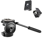 Manfrotto 128RC Micro Fluid Head with Two Replacement Quick Release Plates for the RC2 Rapid Connect Adapter