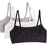 Fruit of the Loom womens Spaghetti strap Pullover Sports Bra, 3-Pack