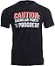 Caution: Bachelor Party in Progress | Stag Guys Night Out Wedding Unisex T-Shirt-(Adult,L) Black