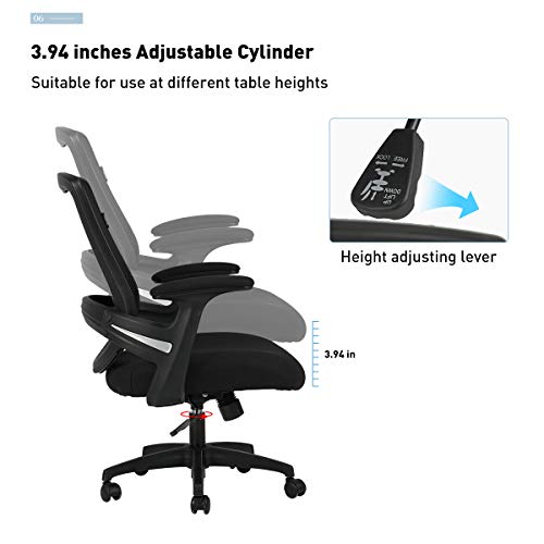 Hbada Office Chair Task Desk Chair Swivel Home Comfort Chairs with Flip