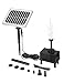 OUSI Solar Water Pump for Pond Solar Water Fountain Pump Solar for Fountain Solar Fountain Pump Kit Outdoor Floating Fountain Pond with Spraying Nozzle for Pond Fountains Ponds Waterfalls (Black 2)