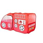 Fire-Truck-Tent-for-Kids-Toddlers-Boys-Girls-Red-Fire-Engine-Pop-Up-Pretend-Playhouse-for-Indoors-Outdoors-Quick-Set-Up-Weather-Proof-Fabric-Foldable-Spacious