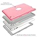 Hocase for iPad 2/3/4 Case, Rugged Slim Shockproof Soft Silicone Rubber+Hard Plastic Hybrid Dual Layer Protective Case for iPad 2nd/3rd/4th Generation (9.7-inch Display) - Pink