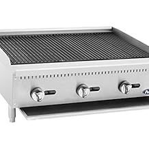 ATCB-36 Stainless Lava Rock Charbroiler Grill Char-Rock Broiler Natural Gas (36)