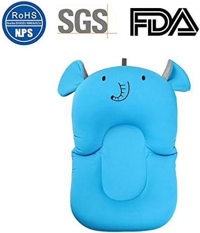 Per Baby Bath Mat Lovely Bathing Seat Pads Cushion Comfy Infant Bather For Safe Bating In Tub-Elephant