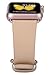 JSGJMY Apple Watch Band 38mm Leather Replacement Strap for iWatch Series 3/Series 2/Series 1/Edition/Sport(Beige+Rose Gold Buckle)