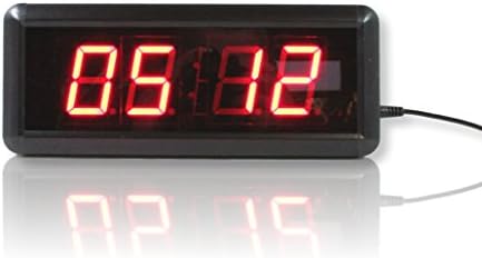 Count Up Timer 4-Digit Gym Clock w/Remote (10"x4"x1.5")