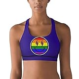Womens Running Bra Rainbow J Balvin Logo Breathable