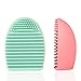 Cityvivo 2 Pieces Cosmetic Makeup Brush Finger Glove Silicone Scrubber Board Hand Cleaning Tools(Pink + Green)..