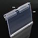 baotongle 50 PCS Clear Color Plastic Wire Shelf Price Label Holder Merchandise Sign Display Holder