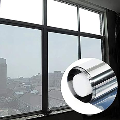 Amazon Quwg 窓断熱シートマジックミラー 窓 目隠し シート 90cm X300cm 透明断熱フィルム 建築建物 業務用ガラスシート窓ガラス フィルム 目隠し窓のサングラス省エネフィルム めかくしシートガラスフィルム 窓ガラス 窓断熱 遮熱ガラスシート グレー Quwanggou 窓