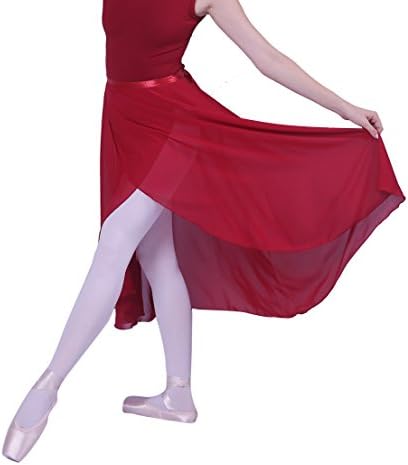 woosun Adult Ladies Sheer Wrap Skirt Ballet Skirt Women Dance Over Scarf Long Skirt 80cm Length