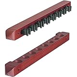 Fat Cat 52-0103 Wall Mounted Hardwood Billiard/Pool Cue Rack (2 Piece), Mahogany