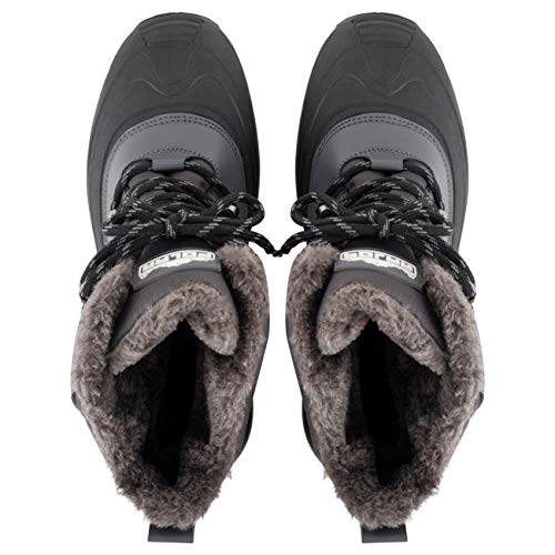 Polar Men Waterproof Deep Outsole Footprint Fully Faux Fur Lined Winter Durable Snow Boots