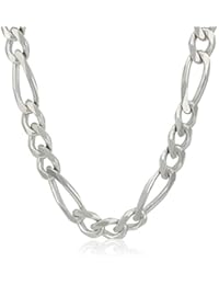 Men's Sterling Silver Italian Solid Figaro Link-Chain Necklace
