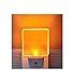 0.5W Plug in Dusk to Dawn Light Sensor Auto on/Off LED Night Light Wall Light 2-Pack Amber/Yellow Glow