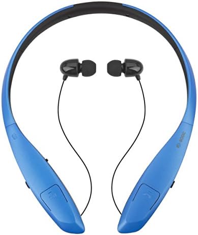 Bluetooth Headset Chof HB-900C V4.0 Call Vibrate Alert Wireless Neckband Stereo Music Sport Noise Cancelling Sweatproof Bluetooth Headphones Retractable Earbuds (Blue)