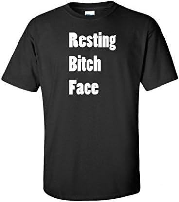 Fierce Pup Adult - Resting Bitch Face - Crew Neck T-Shirt Black