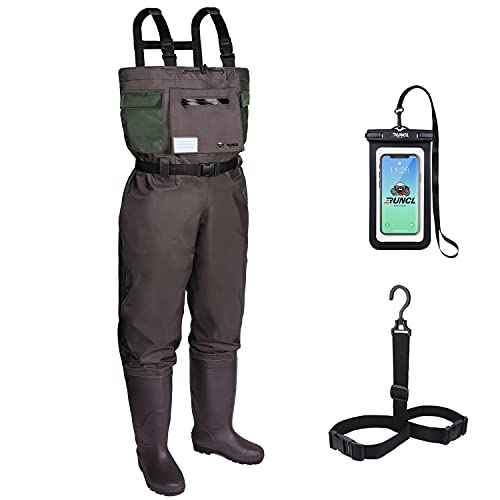 RUNCL Chest Waders, WaistHigh Waders with Boot Hanger Reinforced